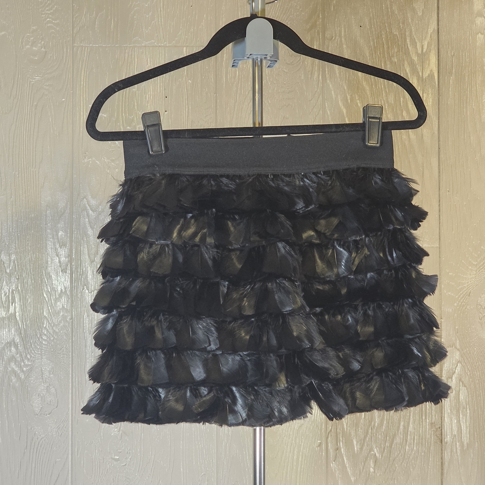 Elegant Black Ruffled Skirt